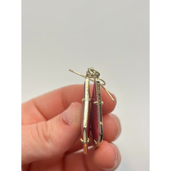 Kendra Scott Burgundy Earrings in Gold - Picture 4 of 9